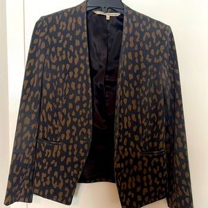 Rachel Roy Grey/Taupe Printed Blazer Jacket Size M